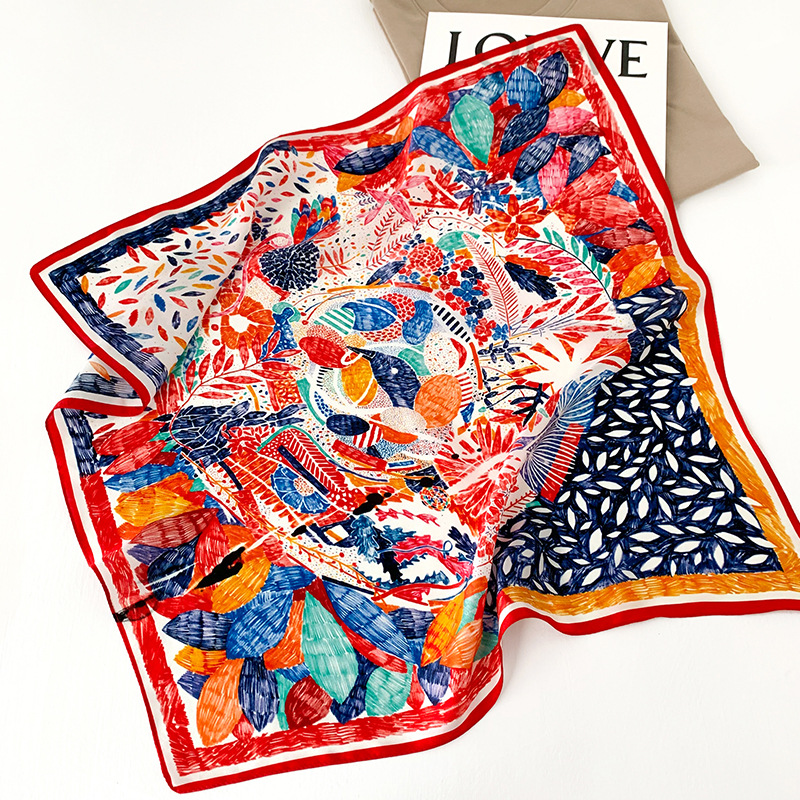 53cm Square Silk Scarf Women N - Silk Neck Scarf 리뷰 및 가격