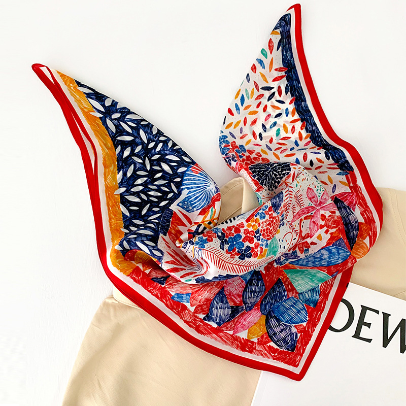 53cm Square Silk Scarf Women N - Silk Neck Scarf 리뷰 및 가격