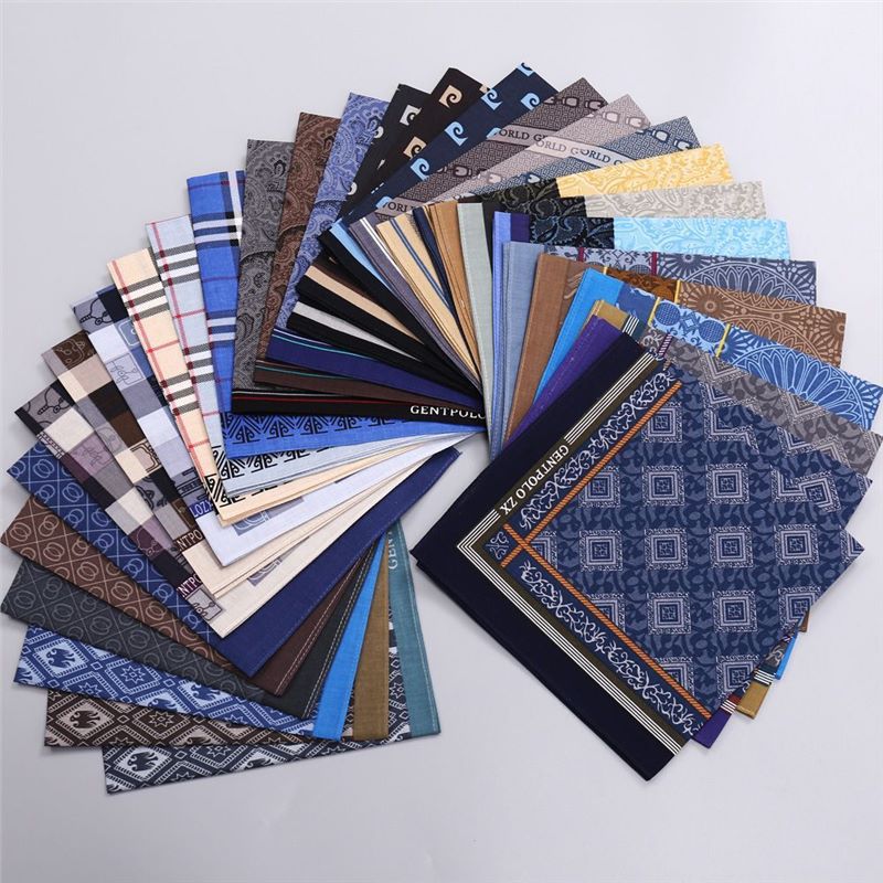 3Pcs Men's Pure Cotton Printed - Handkerchief Cotton Men 리뷰 및 가격