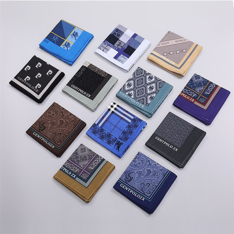 3Pcs Men's Pure Cotton Printed - Handkerchief Cotton Men 리뷰 및 가격