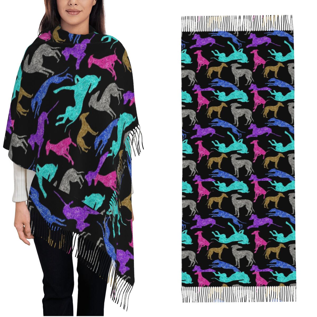 Greyt Greyhound Combo Scarf Wa - Pashmina Wrap Large 리뷰 및 가격
