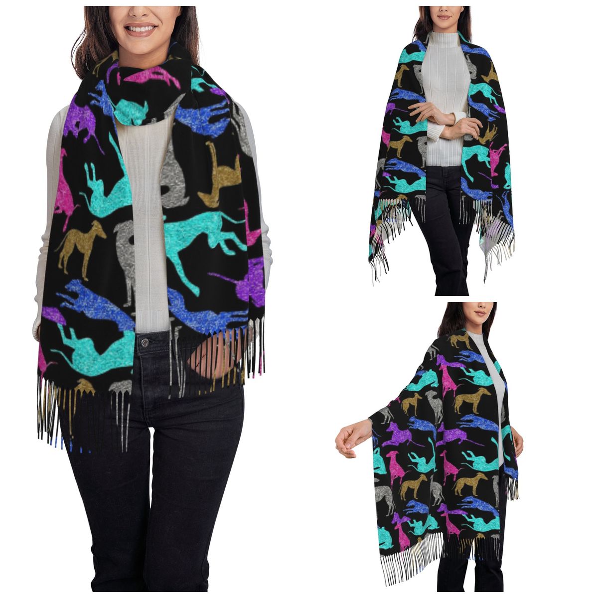 Greyt Greyhound Combo Scarf Wa - Pashmina Wrap Large 리뷰 및 가격