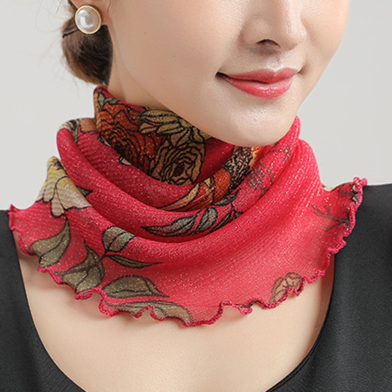 Spring Summer Chiffon Neck Col - Ascot Neck Scarf 리뷰 및 가격