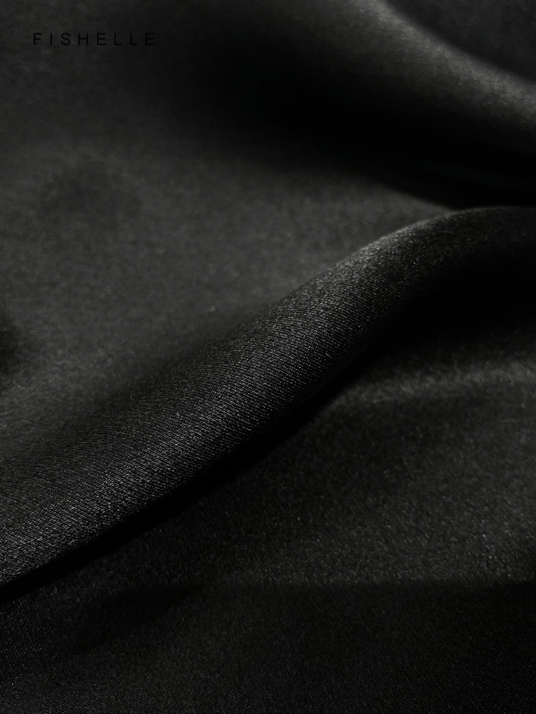 Solid color black pure silk sc - Scarf Silk Square 리뷰 및 가격