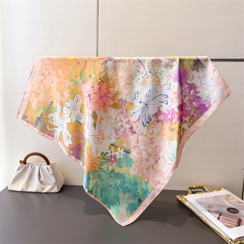 70*70cm Square Silk Scarf for  - Ascot Neck Scarf 리뷰 및 가격