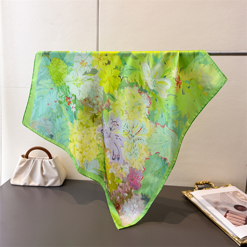 70*70cm Square Silk Scarf for  - Ascot Neck Scarf 리뷰 및 가격