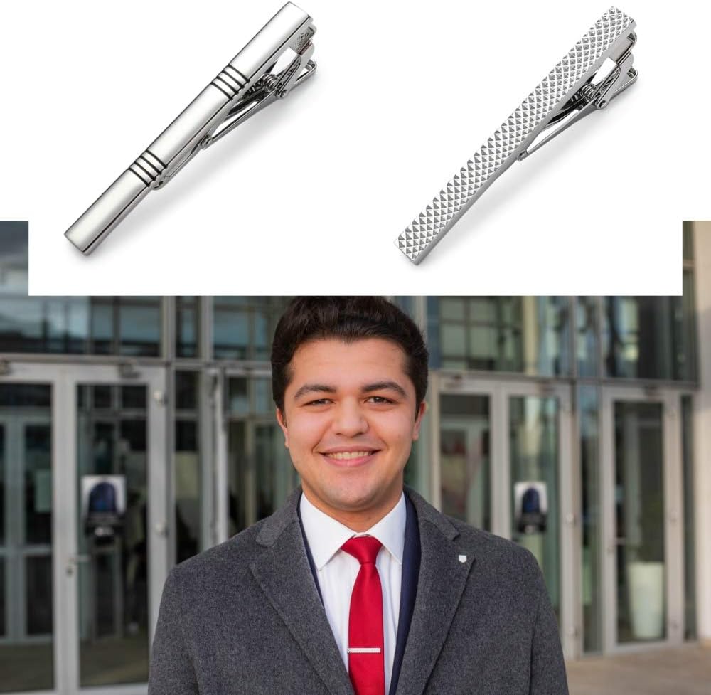 Classic Silver Tie Bar Set for - Tie Bar Set Gift 리뷰 및 가격