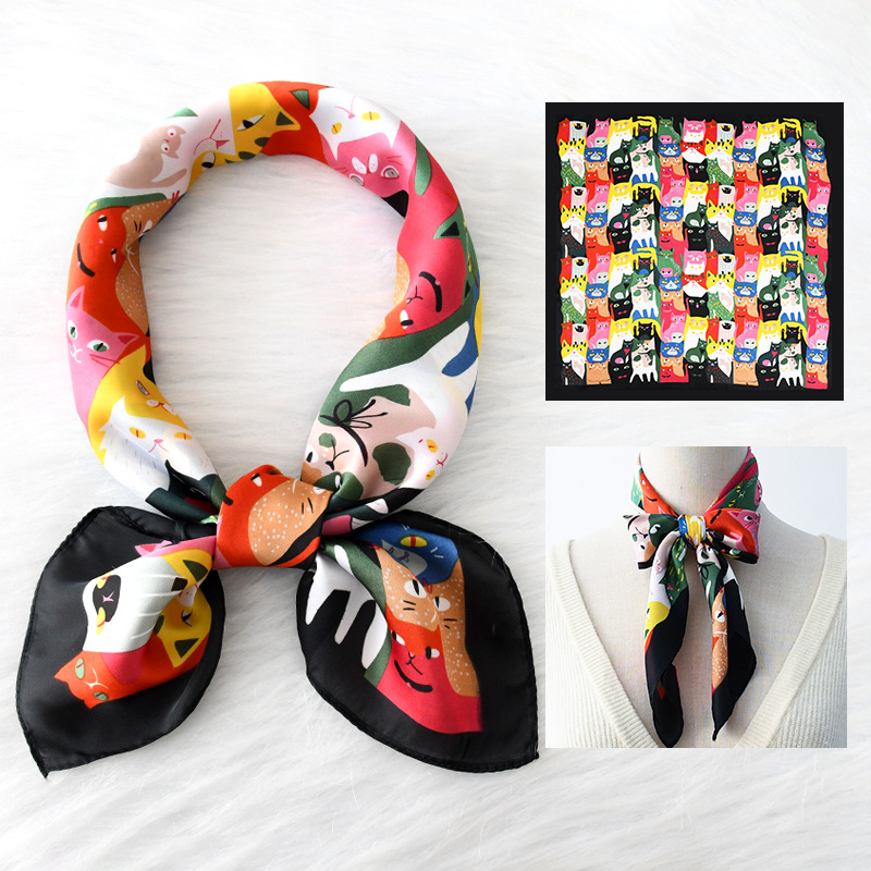 Luxury Silk Square Scarf Women - Scarf Silk Square 리뷰 및 가격