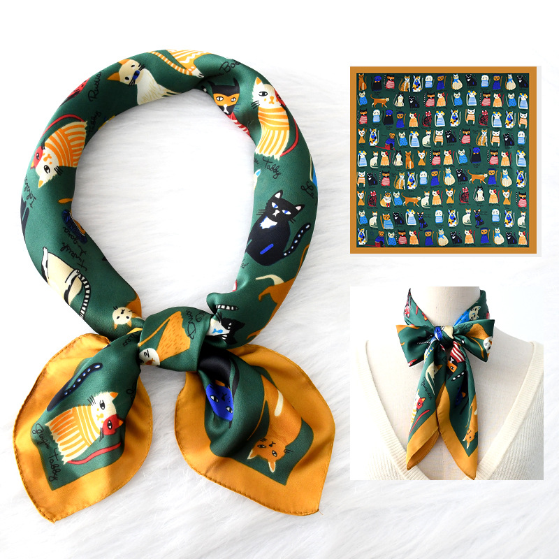 Luxury Silk Square Scarf Women - Scarf Silk Square 리뷰 및 가격
