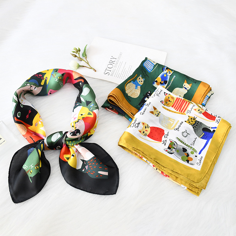 Luxury Silk Square Scarf Women - Scarf Silk Square 리뷰 및 가격