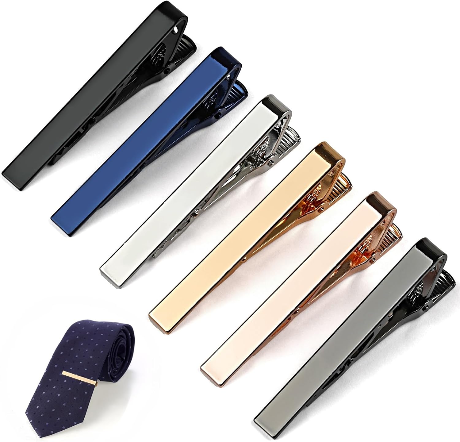 6 Tie Clips for Men, Classic S - Tie Bar Set Gift 리뷰 및 가격