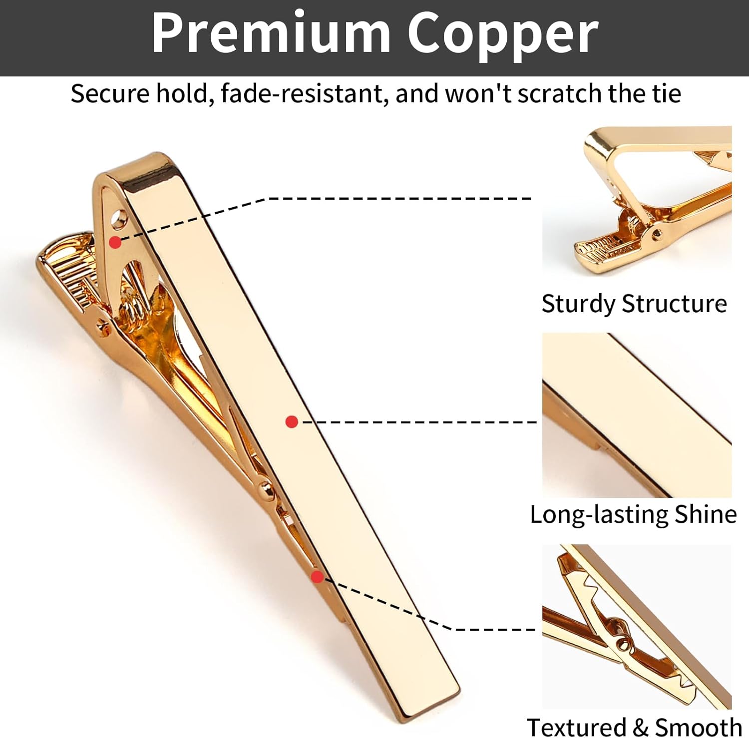 6 Tie Clips for Men, Classic S - Tie Bar Set Gift 리뷰 및 가격