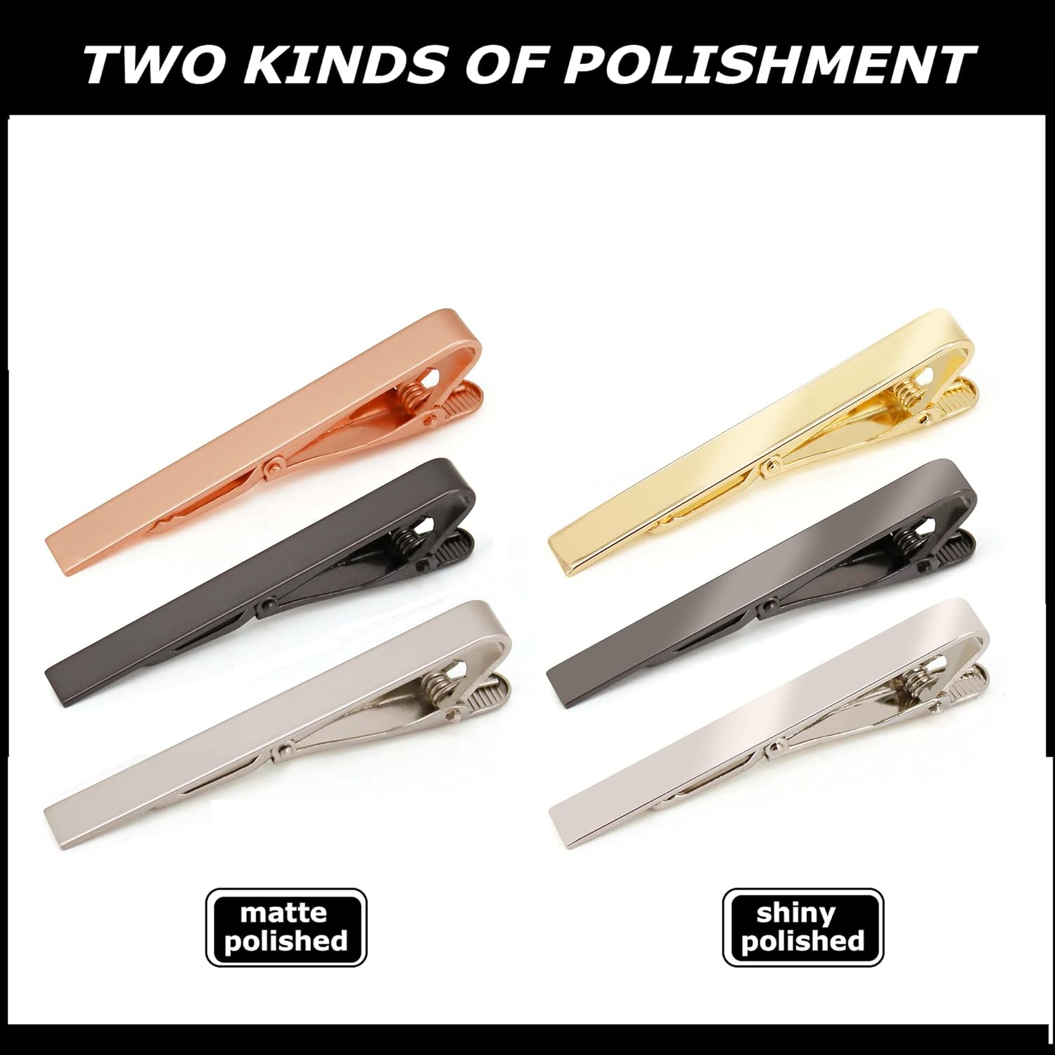 6 Pack Tie Clips Set Black Sil - Tie Bar Set Gift 리뷰 및 가격