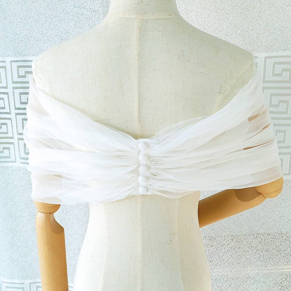 Women Pleated Tulle Sheer Wrap - Stole Wedding Shawl 리뷰 및 가격