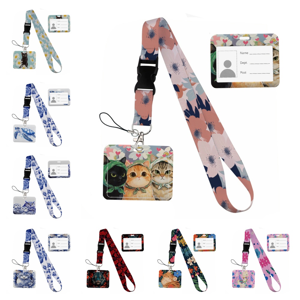 Small animals inside flowers P - Lanyard Badge Holder 리뷰 및 가격