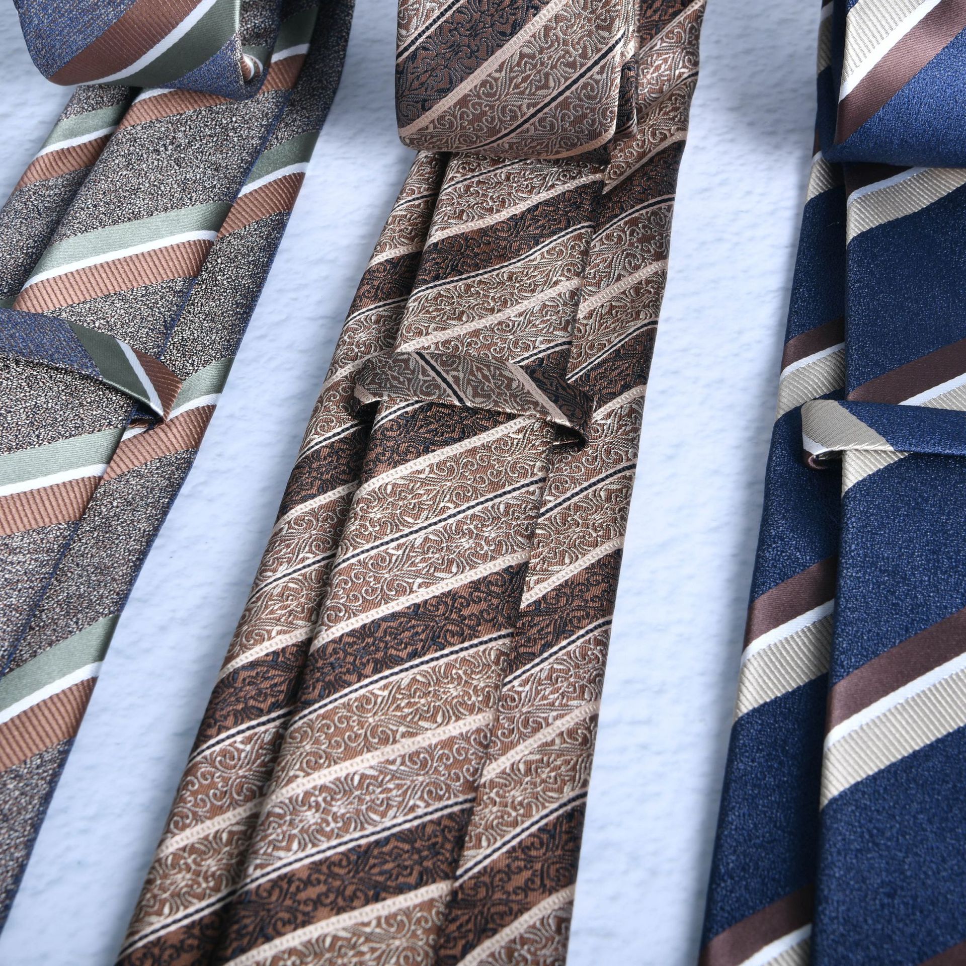 Men's Tie Handkerchief 2-Piece - Silk Tie Striped 리뷰 및 가격