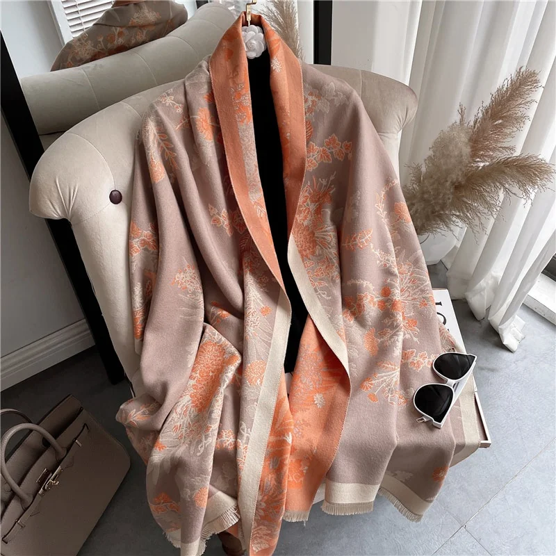 Winter Scarf Women Floral Pash - Woven Scarf Blanket 리뷰 및 가격