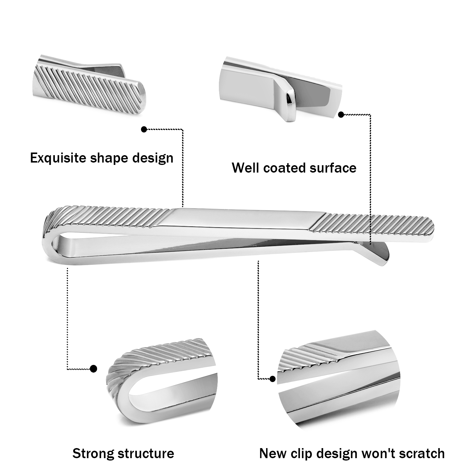 TAIGRAMA 2.5 inch Tie Clip for - Tie Bar Set Gift 리뷰 및 가격