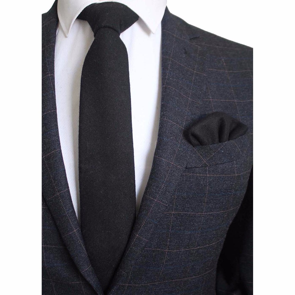 Ricnais 8cm Wool Necktie Solid - Handkerchief Cotton Men 리뷰 및 가격