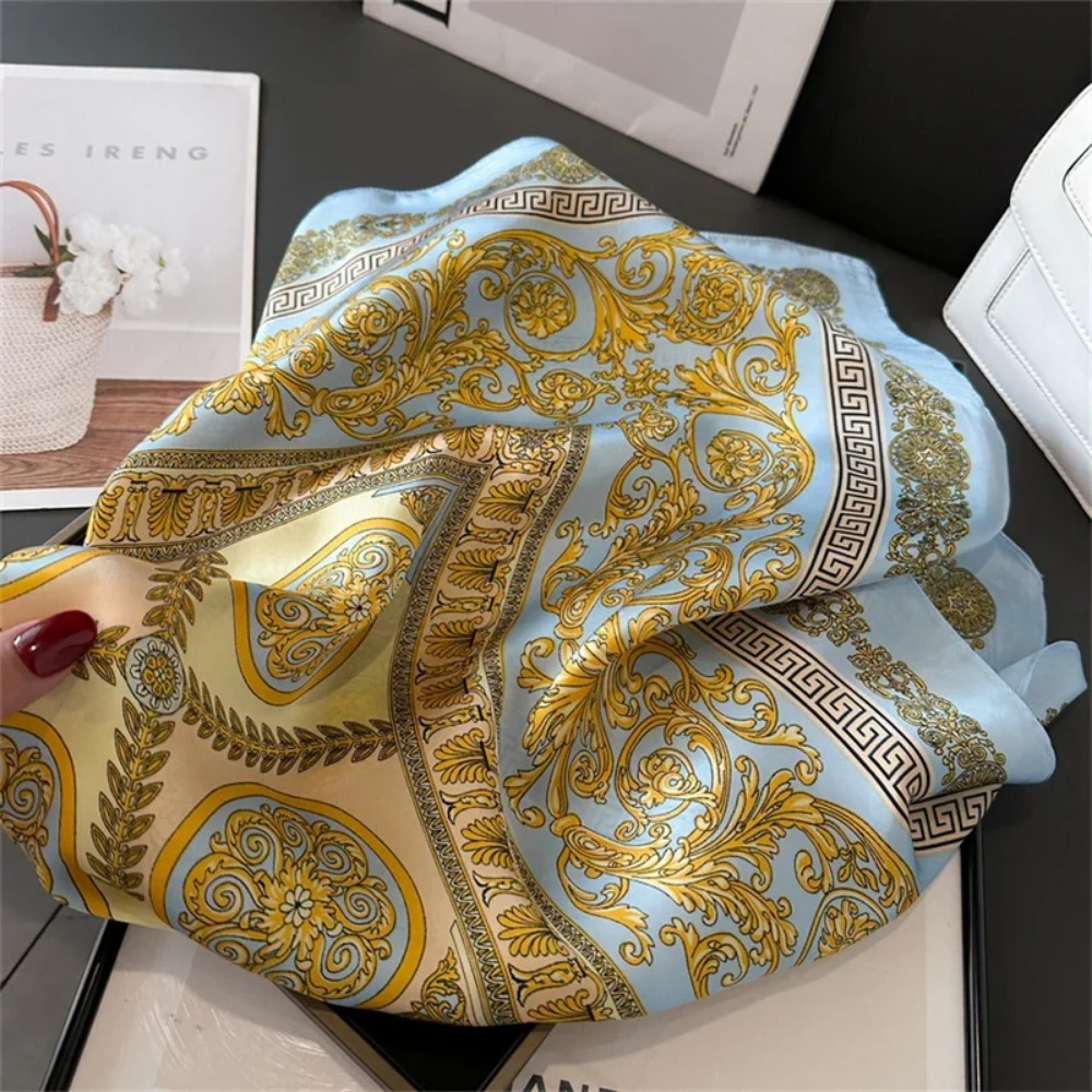 Women 70x70cm Printed Silk Pas - Scarf Silk Square 리뷰 및 가격