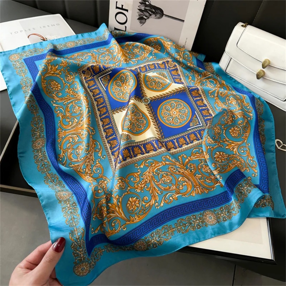 Women 70x70cm Printed Silk Pas - Scarf Silk Square 리뷰 및 가격