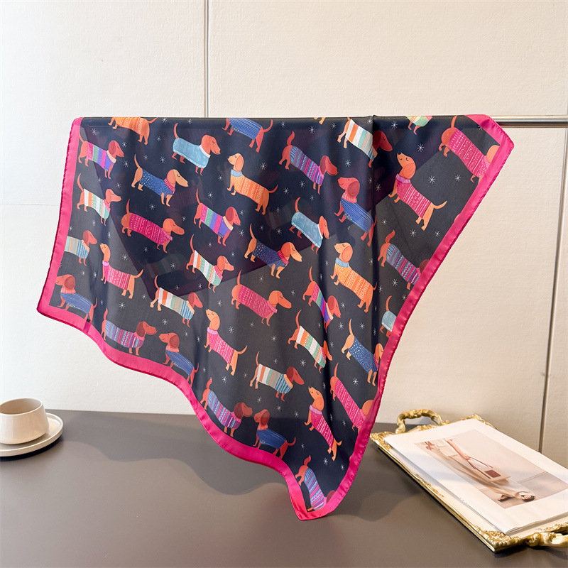 Ladies Cotton Dog Printed Squa - Bandana Cotton 리뷰 및 가격