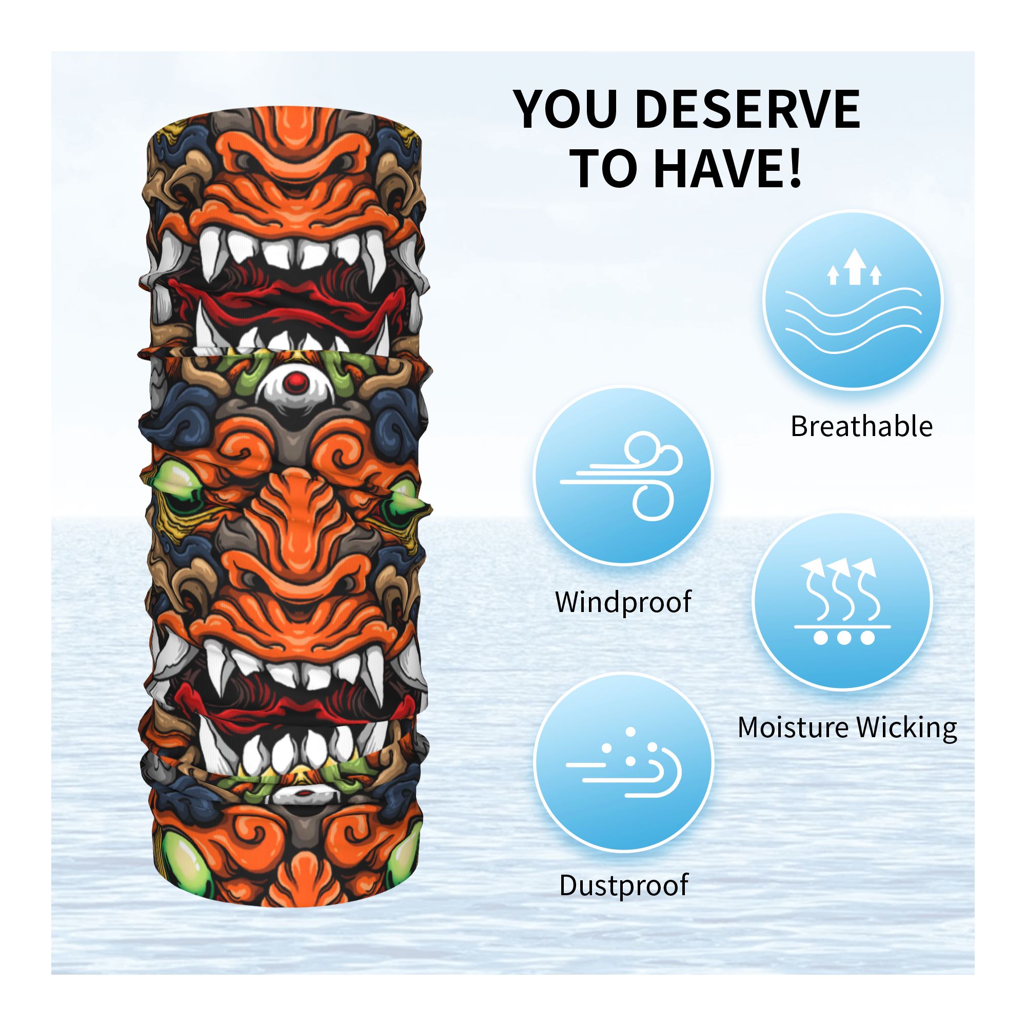 Custom Samurai Demon Oni Winte - Neck Warmer Tube 리뷰 및 가격