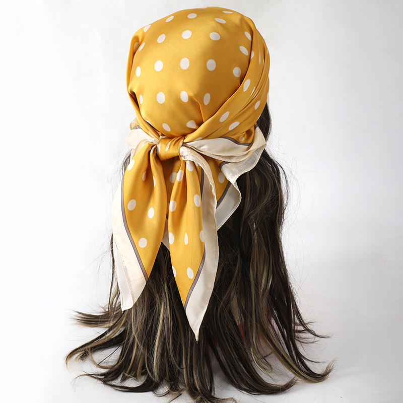 70x70cm Polka Dot Square Scarf - Head Wrap Turban 리뷰 및 가격
