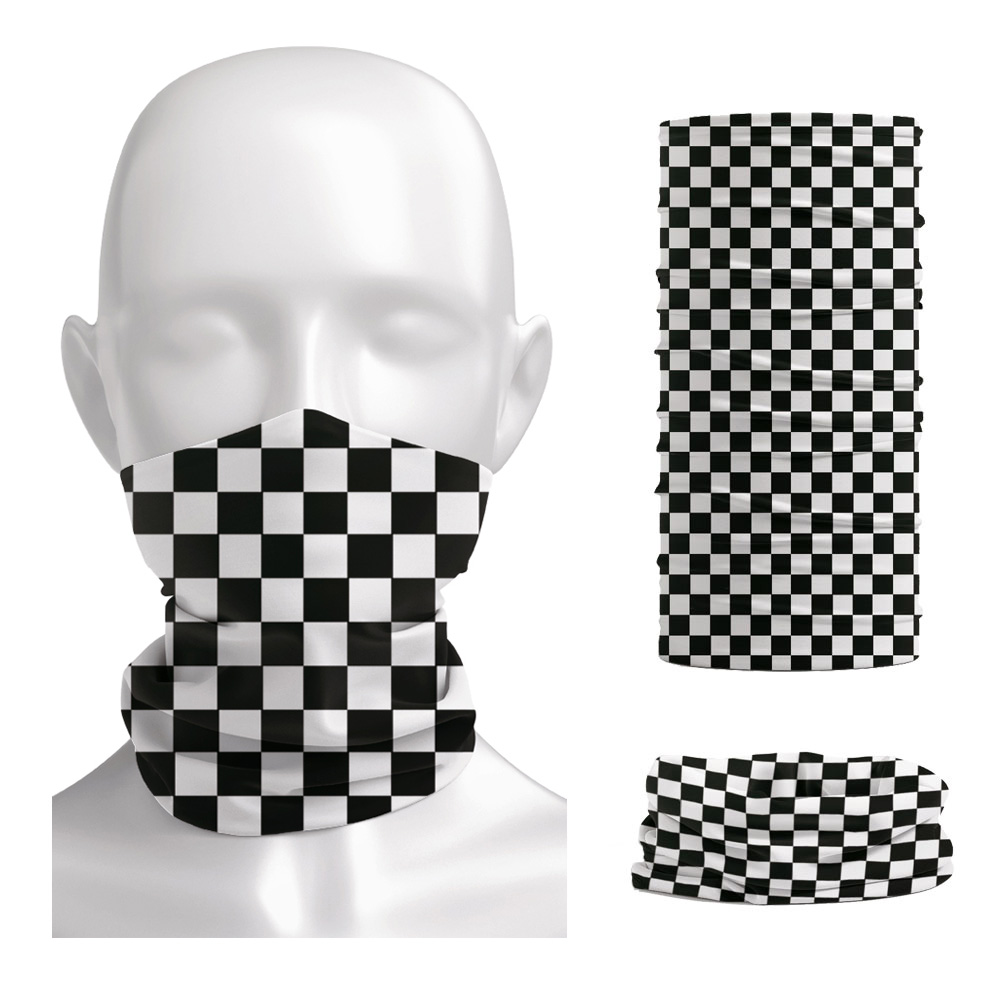 Checkered Ska Printed Headband - Neck Warmer Tube 리뷰 및 가격